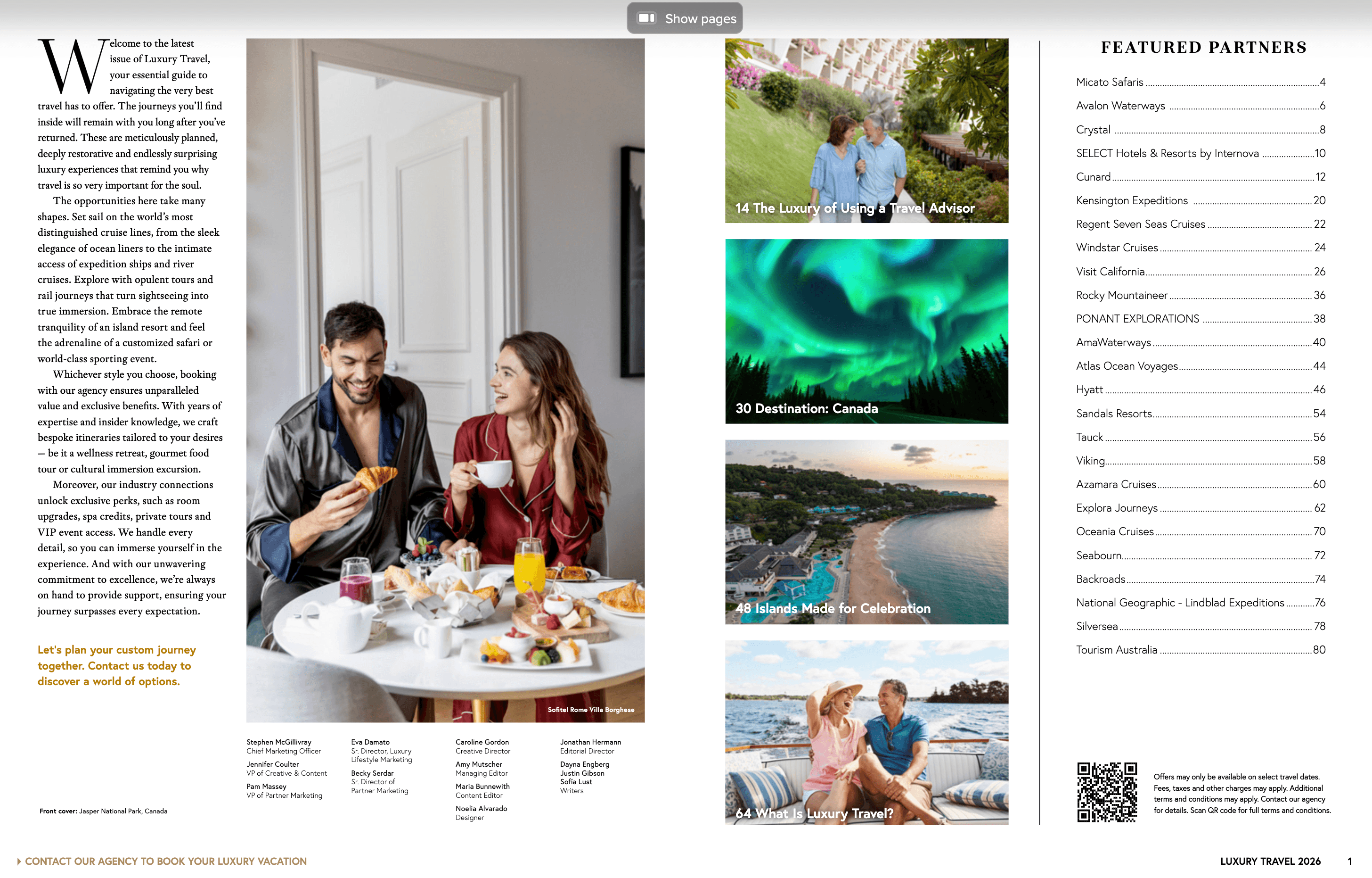Destination LUXE digital magazine inside page